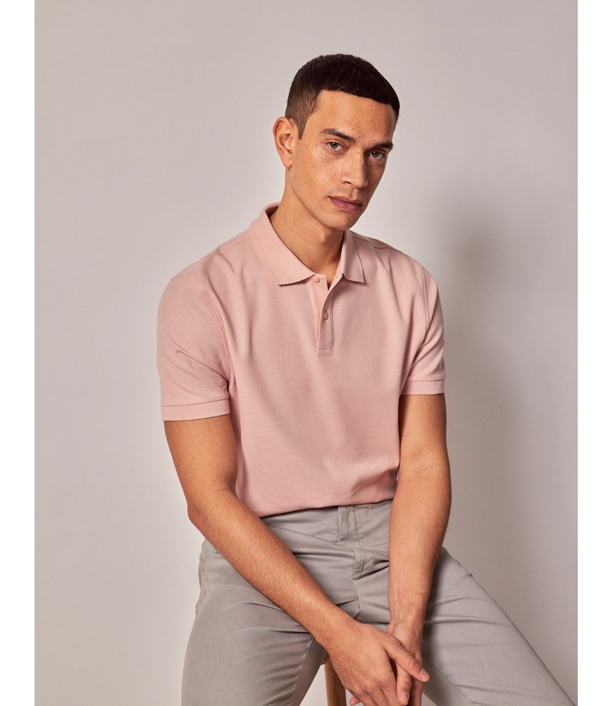 THOM BROWNE 正規品関税込みPink Cotton Polo Shirt MJP110P Thom Browne Pink Cotton Polo Shirt | italist