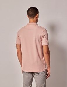 Pink Mercerised Cotton Polo Shirt - Short Sleeve-preview3
