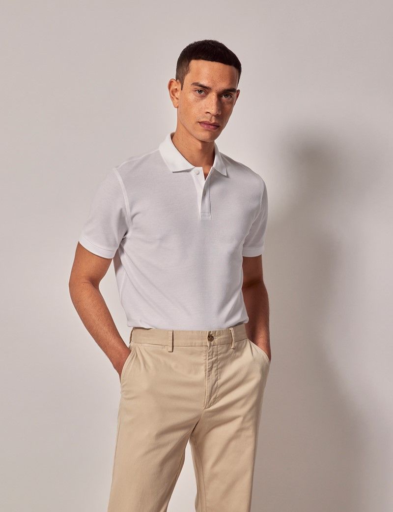 Men's mercerized cotton polo shirts hotsell