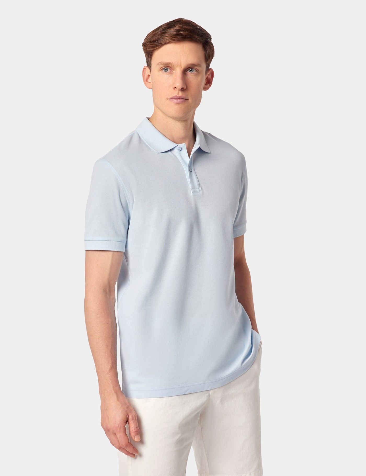 Slim Fit Pale Blue Polo Shirt