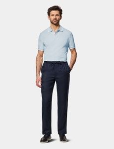 Light Blue Tipped Piqué Polo Shirt