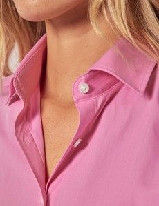 Pink Cotton Relaxed Fit Shirt - Chest Pocket-preview1