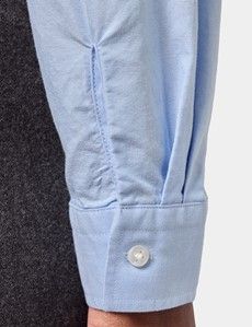 Relaxed Fit Light Blue Washed Oxford Shirt