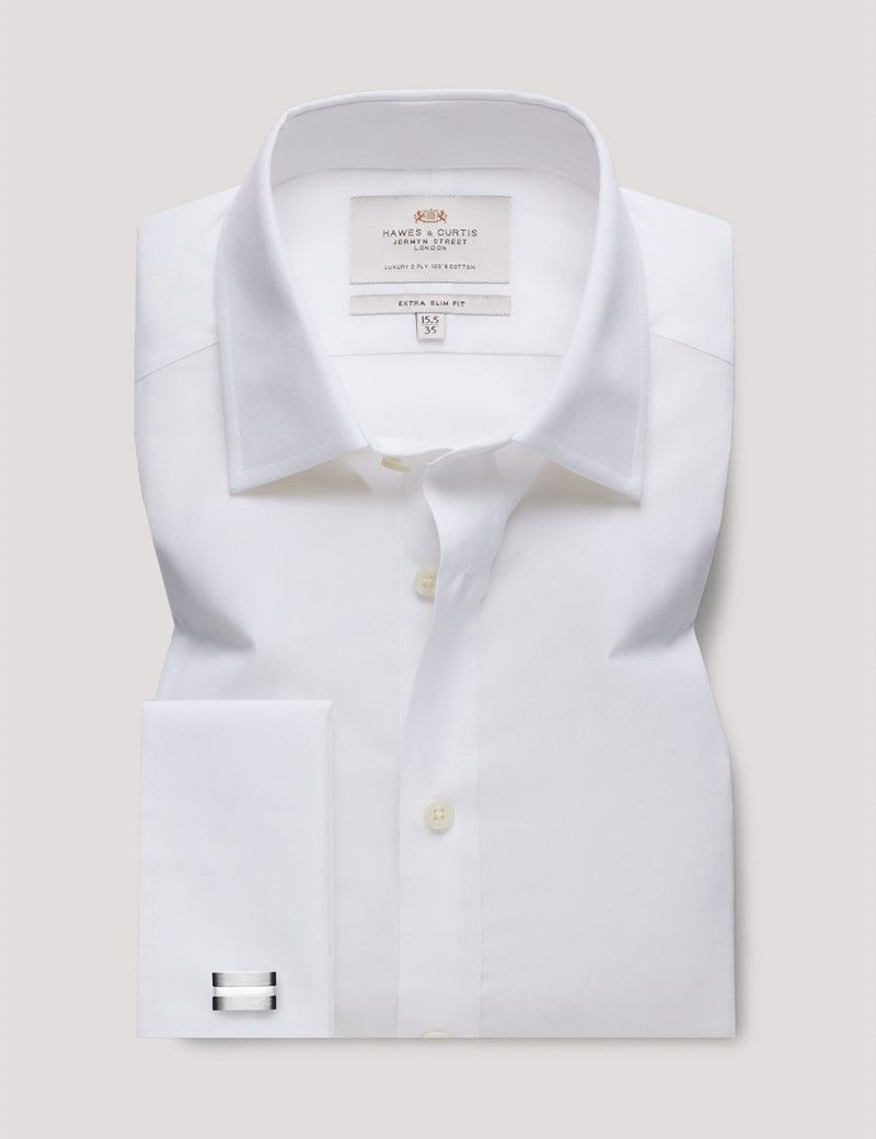 Extra Slim Fit White Poplin Shirt-preview