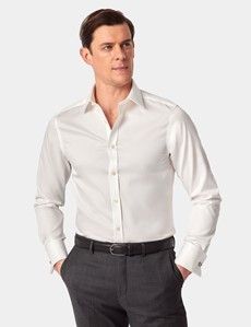 Extra Slim Fit Cream Twill Non-Iron Shirt
