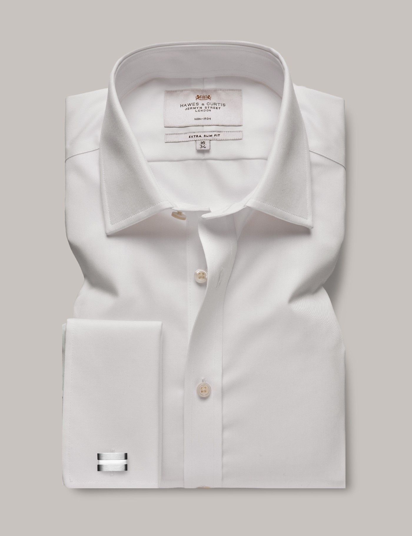 Extra Slim Fit White Twill Non-Iron Shirt-preview