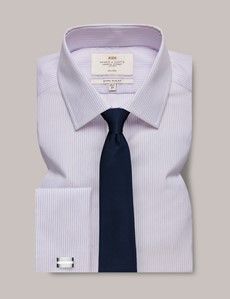 Non-Iron Blue & Pink Multi Stripe Extra Slim Shirt - French Cuff