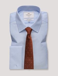 Extra Slim Fit Blue & White Fine Stripe Non-Iron Shirt