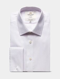 Extra Slim Fit Lilac & White Stripe Non-Iron Shirt