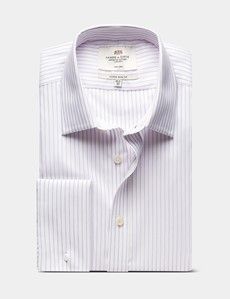 Extra Slim Fit Lilac & White Stripe Non-Iron Shirt