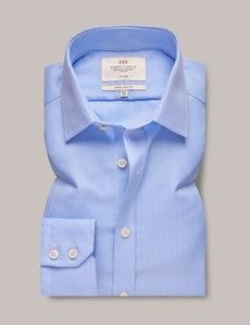 Extra Slim Fit Blue & White Check Non-Iron Shirt