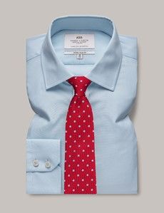 Extra Slim Fit Blue Poplin Shirt
