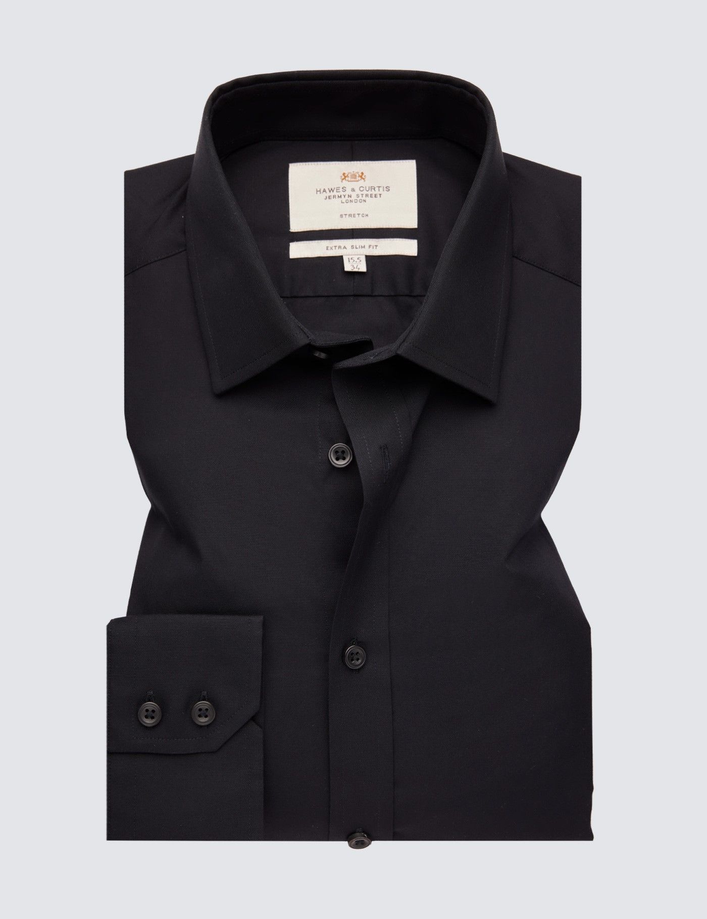 Extra Slim Fit Black Stretch Shirt-preview