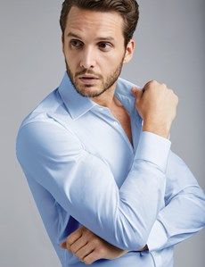 Blue Extra Slim Stretch Shirt-preview4