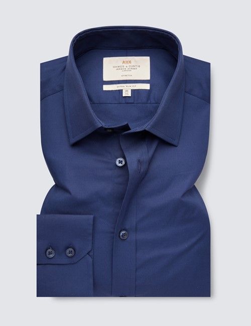 Navy Extra Slim Stretch Shirt-preview