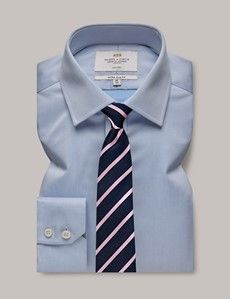 Extra Slim Fit Blue Fine Twill Non-Iron Shirt