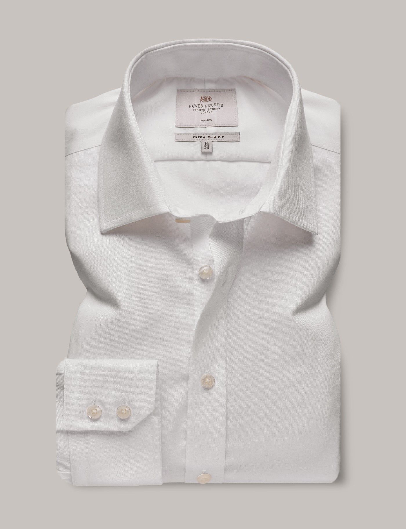 Extra Slim Fit White Twill Non-Iron Shirt-preview