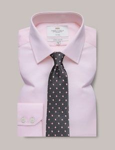 Extra Slim Fit Pink Twill Non-Iron Shirt