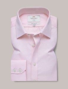 Extra Slim Fit Pink Twill Non-Iron Shirt