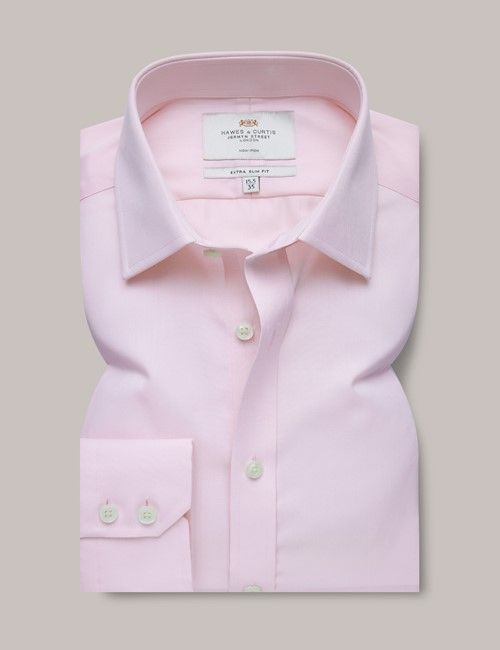 Non-Iron Pink Twill Extra Slim Shirt-preview