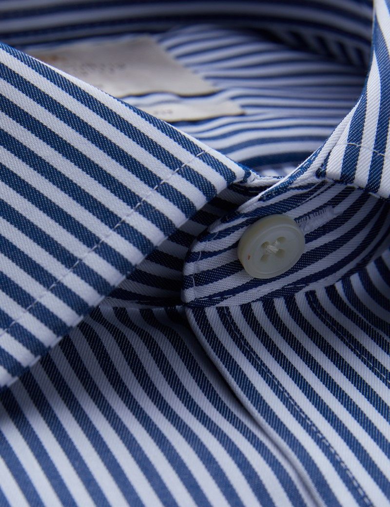 Extra Slim Fit Navy & White Bengal Stripe Non-Iron Shirt