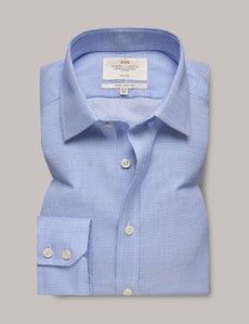 Non-Iron Royal & White Dobby Extra Slim Fit Shirt-preview2