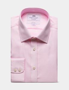 Extra Slim Fit Pink & White Textured Weave Non-Iron Shirt