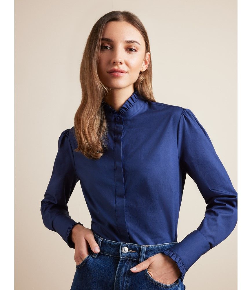 Bibiy. B STEPHANIE SHIRT NAVY シャツ ネイビー SGPFK002-G01-212836-870px-