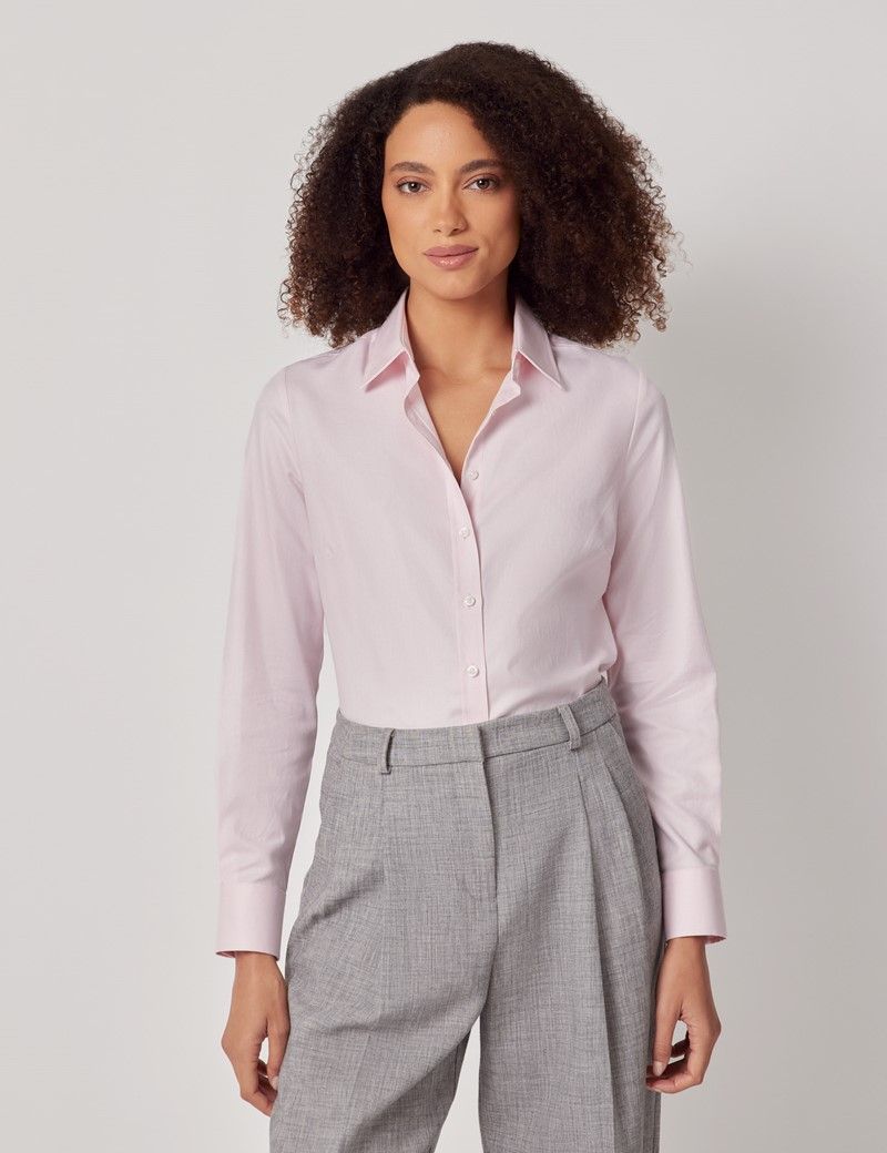 Semi-Fitted Light Pink Shirt