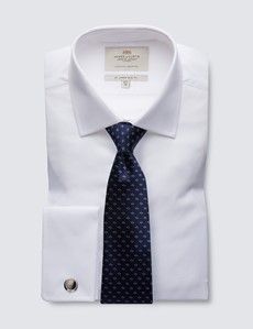 White Poplin Slim Shirt - French Cuff-preview2
