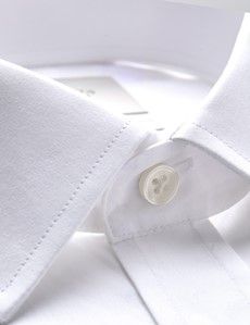 White Poplin Slim Shirt - French Cuff