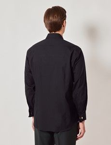 Black Slim Shirt - French Cuff - Concealed Placket-preview2