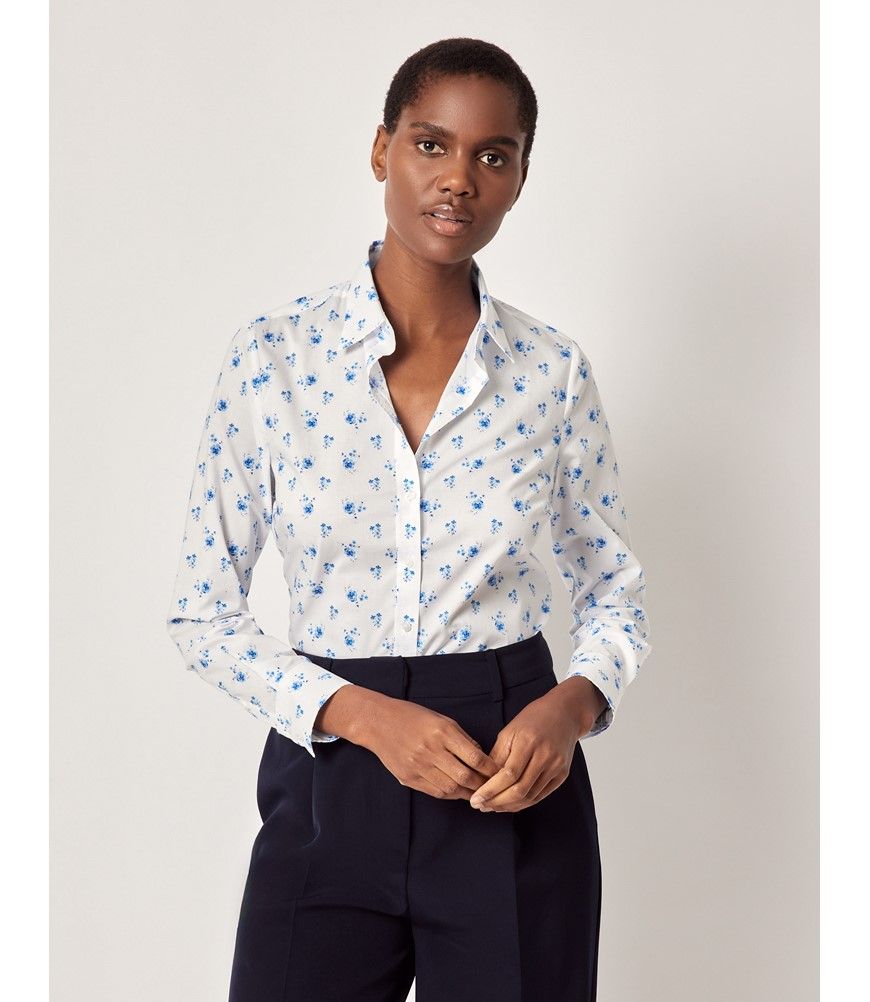 トップス Rose accent shirt blouse misty blue トップス Rose accent shirt blouse misty blue 2CJ6770_SET.jpg?v