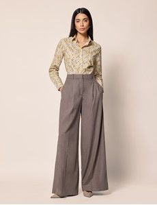 Semi-Fitted Yellow & White Floral Shirt