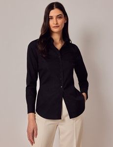 Semi-Fitted Black Shirt
