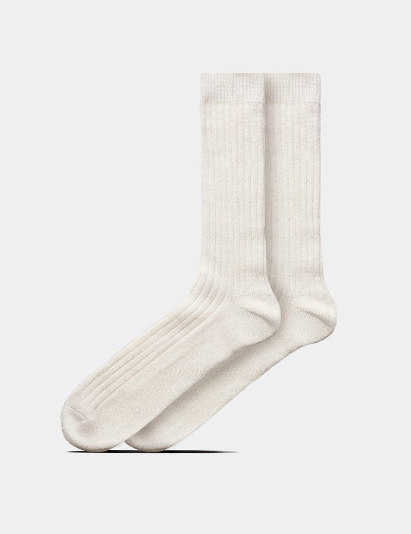Cream Ribbed 1913 Socks