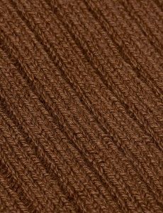 Rust Ribbed 1913 Socks