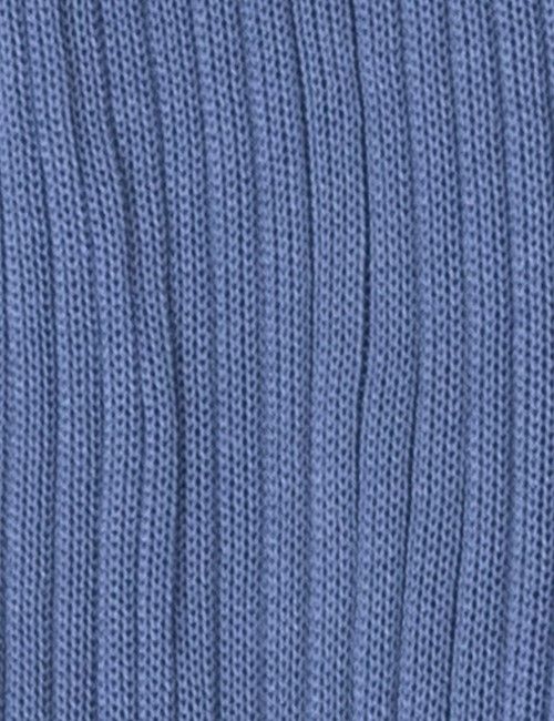 Sky Blue Ribbed Cotton Socks-preview
