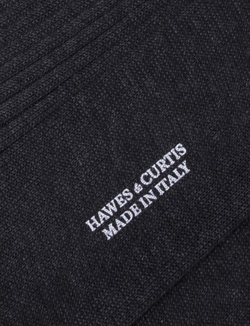 Charcoal Plain Ribbed Cotton Socks-preview