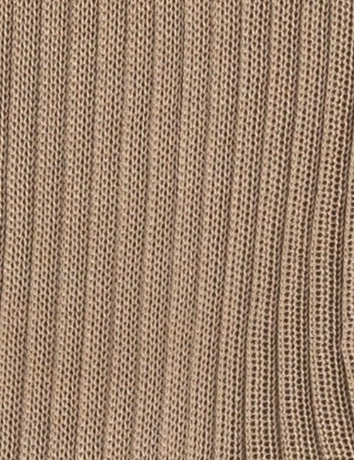 Beige Ribbed Cotton Socks-preview