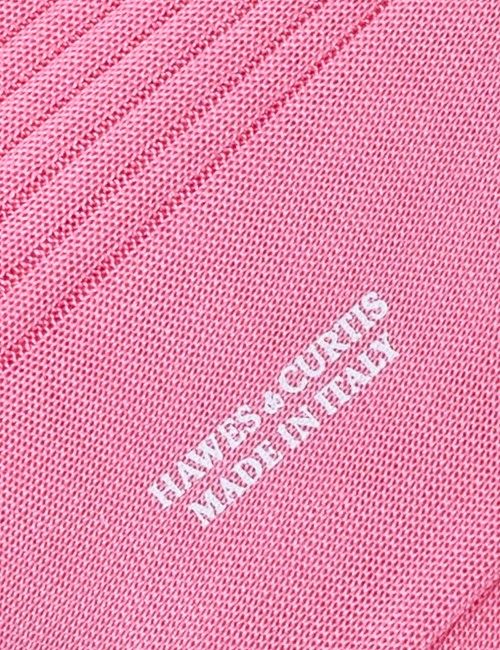 Men's Pink Plain Ribbed Cotton Socks-preview