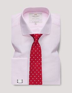 Slim Fit Pink End On End Shirt-preview2