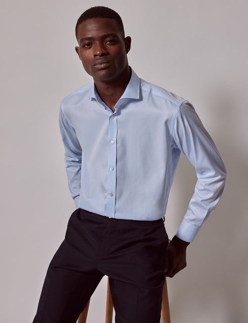 110th Anniversary Premium Blue Twill Slim Shirt - Limited Edition