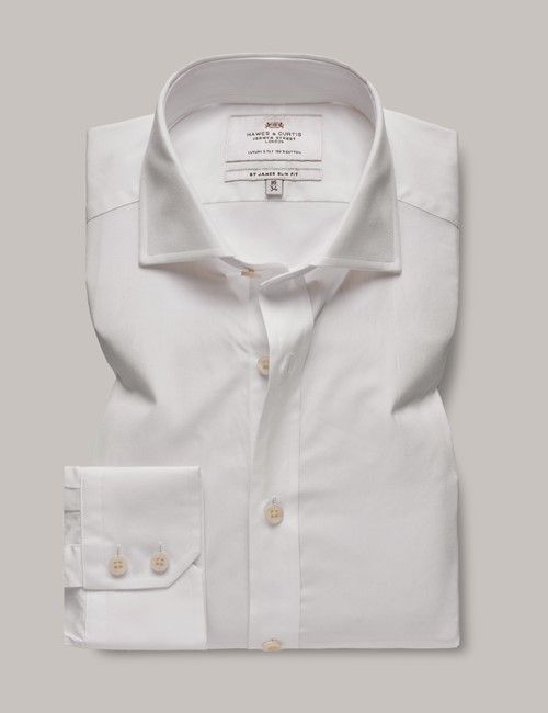 White Poplin Slim Shirt - Windsor Collar-preview