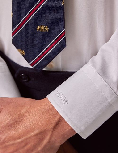 110th Anniversary White Poplin Slim Shirt - Windsor Collar-preview