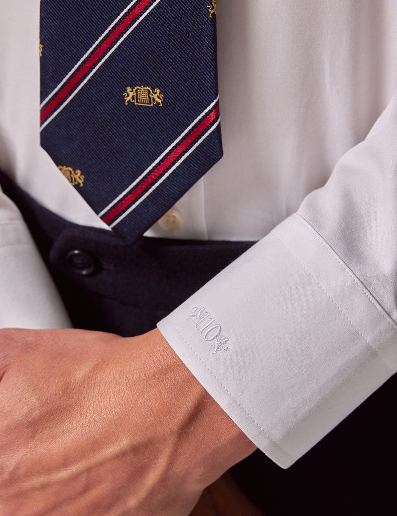 Slim Fit White Poplin Shirt – 110th Anniversary-preview