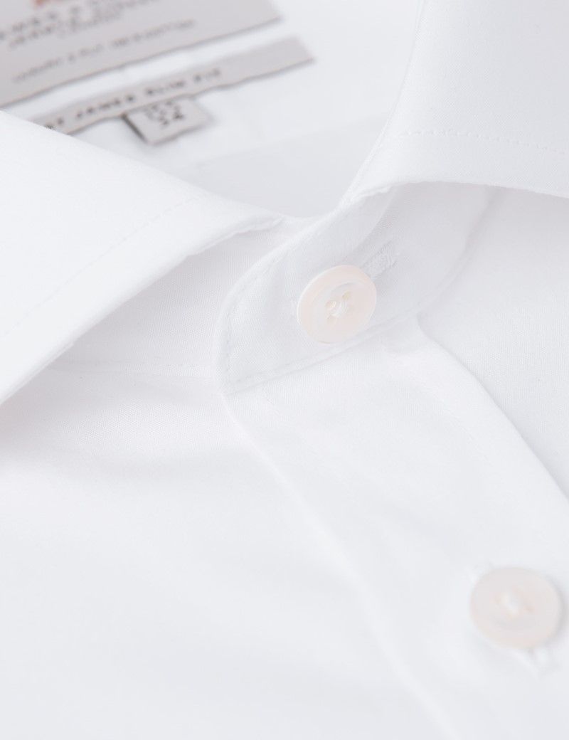 Slim Fit White Poplin Shirt