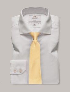Slim Fit White Twill Non-Iron Shirt