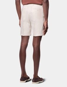 Beige Linen Shorts