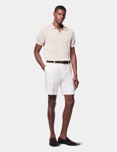 Pale Blue Open Collar Polo Shirt